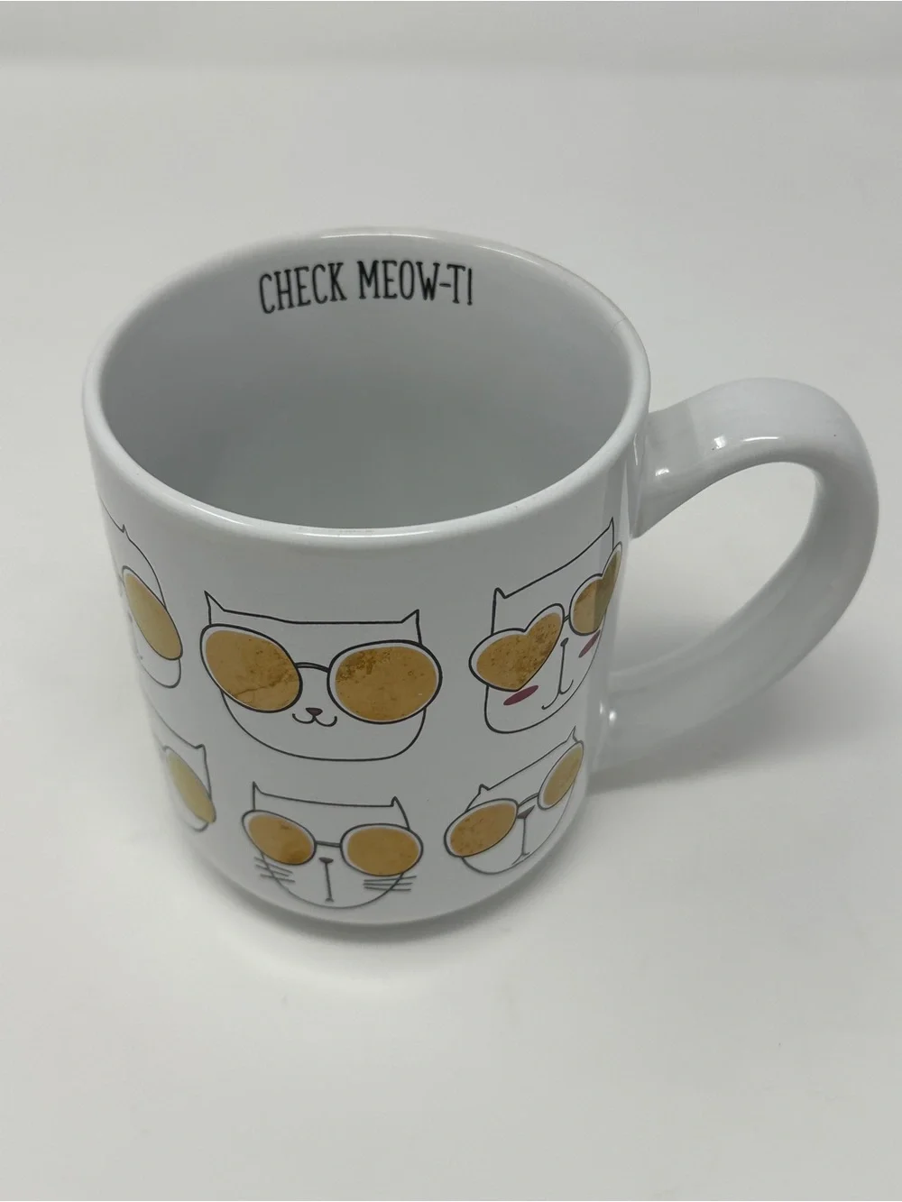 Cat mug - Cat coffee cup - cats with Gold Sunglasses 16 oz cup